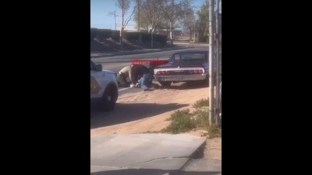San Bernardino County deputies seen on video punching, kneeing suspect in the head