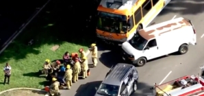 At least 14 hurt as L.A. bus is part of multi-car ‘rollover collision’