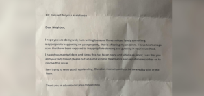 Couple Speechless at Neighbor’s Note About What They See Through Window