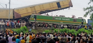 Deadly crash in India’s West Bengal as freight train plows into passenger express