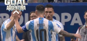 Argentina's Lionel Messi assists Lautaro Martínez's goal to secure a 2-0 win over Canada | Copa América 2024