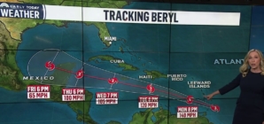 Hurricane Beryl heads toward Windward Islands after brewing off Barbados