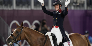 Equestrian gold medalist withdraws from Olympics after video allegedly shows her mistreating horse