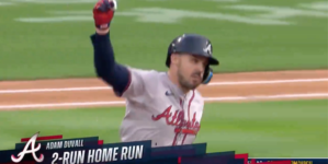 Adam Duvall smashes a two-run home run to give Braves an early lead over Mets
