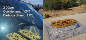 Arizona park rangers use extreme heat to bake up some banana bread