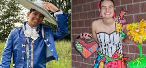 Teens’ show-stopping prom outfits made only from duct tape score them $15K in scholarships