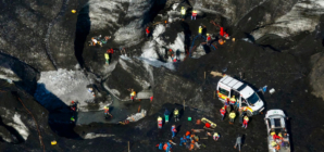 Drone video shows site of deadly Iceland ice cave collapse