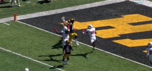 Reece Vander Zee makes an UNREAL 19-yard catch as Iowa grab 26-0 lead over Illinois State