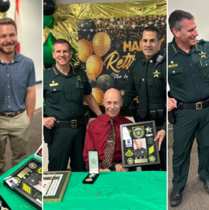 Florida deputy who was once paralyzed walks into his retirement party