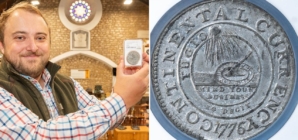 Rare coin from 1776 found in bottom of toffee tin to sell at auction