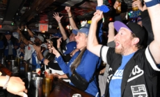 Taking in a World Series game at a Dodgers bar in New York