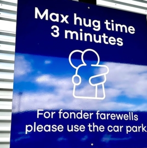 New Zealand airport puts a 3-minute limit on goodbye hugs