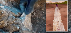 Australian crystal hunter discovers priceless elestial quartz hidden in dirt