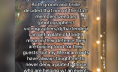 Venue Staff Shocked to Be Refused Plate by Bride and Groom—But Who’s Right?