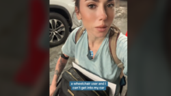 Woman in Wheelchair Leaves Hospital, Frustrated Over What’s Next to Her Car