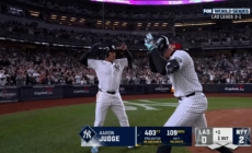 Aaron Judge and Jazz Chisholm hit back-to-back home runs to give Yankees an early 3-0 lead over Dodgers