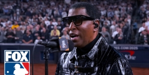 Babyface performs the National Anthem ahead of Dodgers vs. Yankees Game 5 | MLB on FOX