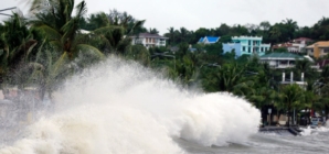 Latest typhoon lashes the Philippines, causing tidal surges and displacing massive numbers of people