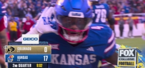 Devin Neal scores his 2ND TD of the game to help Kansas grab 17-0 lead vs. Colorado