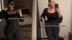 Woman Tries on Old Jeans After Losing 60 Pounds in Four Months