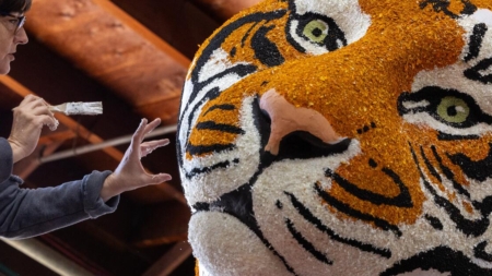 Photos: Float decoration shifts into high gear ahead of the 2025 Rose Parade