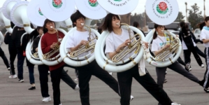 As Rose Parade nears, California greets visiting bands