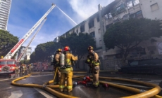 Historic former Morrison Hotel destroyed by fire in downtown L.A.