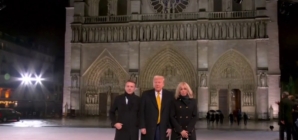 Macron greets Trump at the reopening of Notre Dame