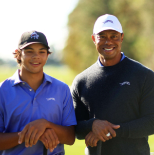 Tiger Woods Son Charlie Hits Epic Hole in One While Playing Alongside Father