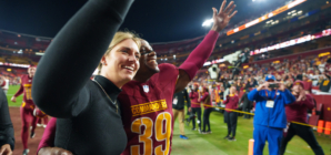 Commanders Pro Bowl Star Proposes to Girlfriend on Sideline After Wild Victory