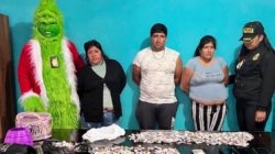 Police officer dressed as the Grinch leads drug bust in Peru