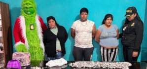 Police officer dressed as the Grinch leads drug bust in Peru