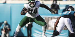 Jets’ OL Olu Fashanu Carted Off Field Following Scary Leg Injury