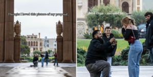 Woman Looks Back at Proposal Photos, Notices Something When She Zooms In