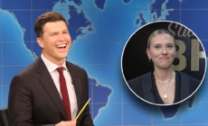 Scarlett Johansson cringes as Colin Jost is forced to joke about marriage on ‘SNL’