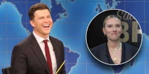 Scarlett Johansson cringes as Colin Jost is forced to joke about marriage on ‘SNL’