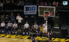 Ladji Dembele throws down fast break slam to extend Iowa's lead over New Hampshire