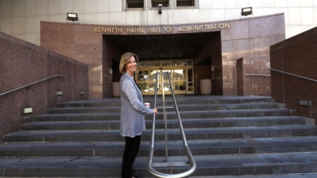 L.A. County HQ should stand, Janice Hahn says. And not because of her dad