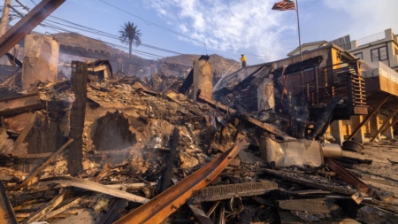 Column: Compassion and decency lost amid wildfires as California foes play politics