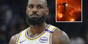 Map Shows LeBron James’ Home Surrounded by Los Angeles Fires