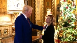 Trump appears with Italian Prime Minister Meloni at Mar-a-Lago