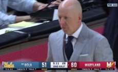 UCLA HC Mick Cronin is given a technical and ejected from the game vs. Maryland