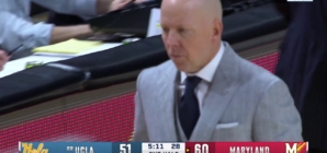 UCLA HC Mick Cronin is given a technical and ejected from the game vs. Maryland