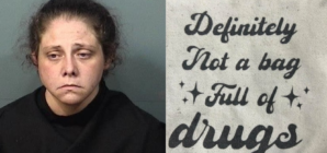 Woman with ‘definitely not a bag full of drugs’ tote arrested for drug possession