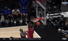 San Diego State's Pharaoh Compton gets up and throws down a nasty alley-oop jam vs. San Jose State