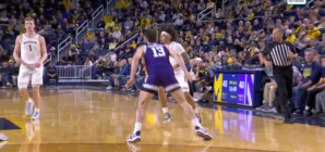 Michigan's Tre Donaldson makes RIDICULOUS NO-LOOK pass to take lead against Northwestern