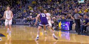 Michigan's Tre Donaldson makes RIDICULOUS NO-LOOK pass to take lead against Northwestern