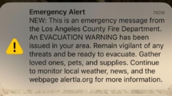 Emergency evacuation alert sent in error to Los Angeles residents