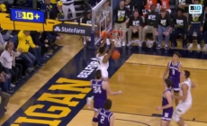 Michigan's Nimari Burnett throws down two-hand slam in overtime to extend lead against Northwestern