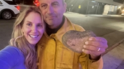 Heart-shaped rock recovered from Palisades fire gives family hope amid devastation